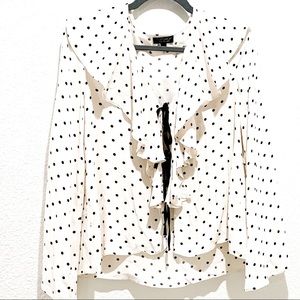 Topshop Tops - Topshop Polka Dot Ruffle Tie Bed Blouse Topshop Tops - Topshop Polka Dot Ruffle Tie Bed Blouse